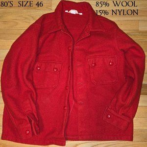 Vintage Boy Scouts Red Wool Jacket (Jac-Shirt) sz 46